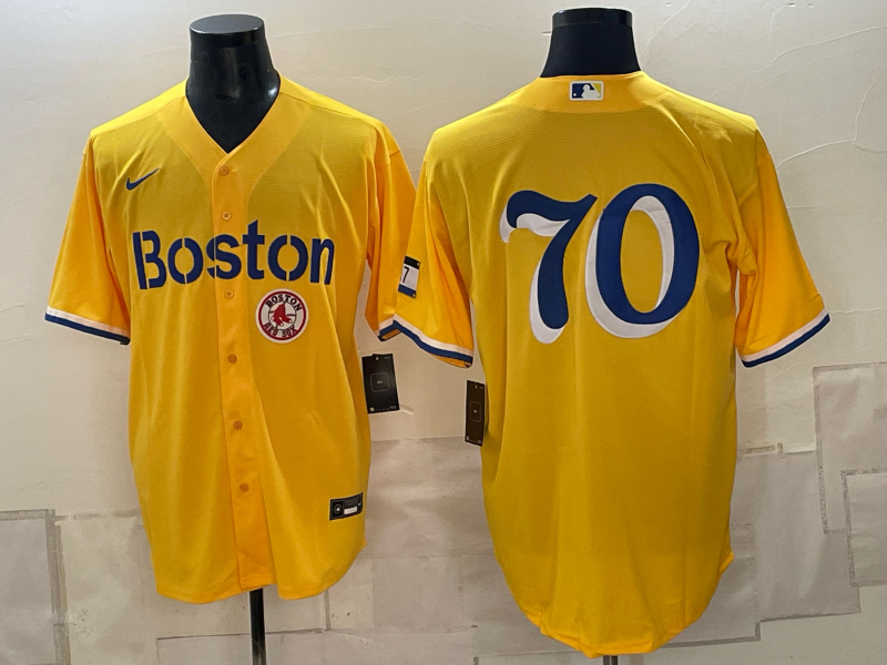 Men Boston Red Sox #70 yellow 2026 Nike MLB Jerseys 0915005